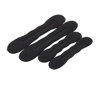 Qoekacy Magia Pane Produttore (2 Piccoli, 2 Grandi) Pane Spugna Schiuma Shaper Capelli Accessori (nero)
