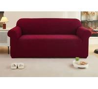 QOEUIUJ Copertura Protettiva for Divano AntiGraffio, Super Elasticizzata Copridivano 1/2/3/4 Posti, Tessuto Jacquard Spesso e Resistente, Antiscivolo Universale Moderno(Borgogna,93"-118"(234-300cm))