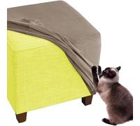 QOEUIUJ Copri Pouf Quadrato 50x50 80x80 40x40 60x60 100x100 90x90 110x110 Fodera Poggiapiedi Elastico in Velluto, Cover/Copertura/Protettiva for Ottomana(Taupe,28"/70cm)