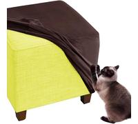 QOEUIUJ Copri Pouf Quadrato 50x50 80x80 40x40 60x60 100x100 90x90 110x110 Fodera Poggiapiedi Elastico in Velluto, Cover/Copertura/Protettiva for Ottomana(Marrone,16"/40cm)