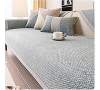 QOEUIUJ Copridivano in Morbida Cotone e Lino Lavabile, Copri Divano Antiscivolo da 1/2/3 Posti for Divani Componibili, Sofa Protezione for Mobili a Forma di L/U(Grigio Chiaro,90x160cm)