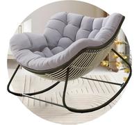 QOEUIUJ Cuscino Sostitutivo for Sedia Papasan - Morbido e Spesso for Sedia a Dondolo Uovo, Vimini, Amaca e Sedia Appesa (Interno/Esterno) - Solo Cuscino (Giardino, Terrazza, Balcone)(Grigio chiaro)