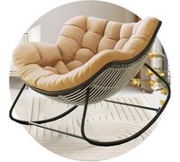 QOEUIUJ Cuscino Sostitutivo for Sedia Papasan - Morbido e Spesso for Sedia a Dondolo Uovo, Vimini, Amaca e Sedia Appesa (Interno/Esterno) - Solo Cuscino (Giardino, Terrazza, Balcone)(Cachi)