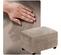 QOEUIUJ Dimensioni Personalizzate Copri Pouf Rettangolare, Fodera for Poggiapiedi Allungabile Ottomana Sgabello, Dimmi la Taglia Che Ti Serve e la personalizzeremo for Te(Cachi,35x55cm)