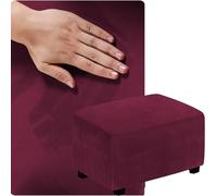 QOEUIUJ Dimensioni Personalizzate Copri Pouf Rettangolare, Fodera for Poggiapiedi Allungabile Ottomana sgabello, Dimmi la taglia che ti serve e la personalizzeremo for te(Wine Red,100x180cm)