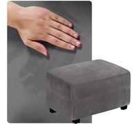 QOEUIUJ Dimensioni Personalizzate Copri Pouf Rettangolare, Fodera for Poggiapiedi Allungabile Ottomana sgabello, Dimmi la taglia che ti serve e la personalizzeremo for te(Grigio,100x160cm)