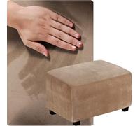 QOEUIUJ Dimensioni Personalizzate Copri Pouf Rettangolare, Fodera for Poggiapiedi Allungabile Ottomana sgabello, Dimmi la taglia che ti serve e la personalizzeremo for te(Cammello,75x155cm)