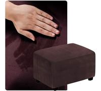 QOEUIUJ Dimensioni Personalizzate Copri Pouf Rettangolare, Fodera for Poggiapiedi Allungabile Ottomana sgabello, Dimmi la taglia che ti serve e la personalizzeremo for te(Marrone,90x180cm)