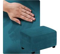 QOEUIUJ Dimensioni Personalizzate Copri Pouf Rettangolare, Fodera for Poggiapiedi Allungabile Ottomana sgabello, Dimmi la taglia che ti serve e la personalizzeremo for te(Blu profondo,90x170cm)