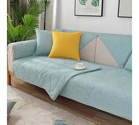 QOEUIUJ Rivestimento for Divano Angolare a L Copridivano in Velluto Spesso, Imbottito e Reversibile con Fodera Anti-Scadimento for Divani Modulari(Azzurro Chiaro,70x210cm/27x82in)