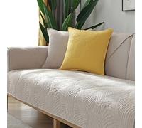 QOEUIUJ Rivestimento for Divano Angolare a L Copridivano in Velluto Spesso, Imbottito e Reversibile con Fodera Anti-Scadimento for Divani Modulari(Grigio Chiaro,70x210cm/27x82in)