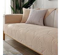 QOEUIUJ Rivestimento for Divano Angolare a L Copridivano in Velluto Spesso, Imbottito e Reversibile con Fodera Anti-Scadimento for Divani Modulari(Albicocca,70x210cm/27x82in)