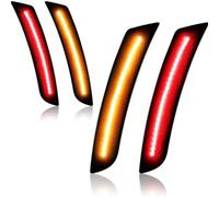 QOGJSG Per Chevy Per Camaro 2016 2017 2018 Luci Di Posizione Laterali A LED Anteriori Ambrate E Posteriori Rosse Indicatori Di Direzione Indicatori Di Direzione Specchio Laterale Indicatore Direzione