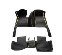 QOGJSG Tappetini in Gomma per Genesis GV80 Coupe 2024 5 Posti Tappetini Bagagliaio Anteriore E Posteriore Adatti A Tutte Le Stagioni Tappeti Auto(Black Yellow)