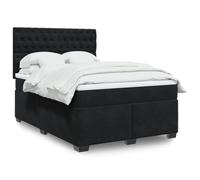 qohoio Giroletto a Molle con Materasso Nero 160x200 cm in Velluto,Giroletto a Molle con Materasso,Letto Moderno Struttura,Letto Giroletto Telaio,Letto Struttura -3290962