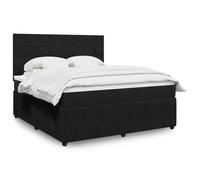 qohoio Giroletto a Molle con Materasso Nero 180x200 cm in Velluto,Giroletto a Molle con Materasso,Letto Moderno Struttura,Letto Giroletto Telaio,Letto Struttura -3294708