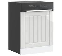 qohoio Pannello Lavastoviglie Lucca Bianco Lucido in Legno Multistrato-853899