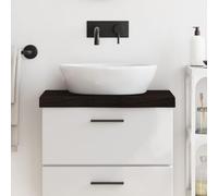 qohoio Piano Bagno Grigio Scuro 60x40x6 cm Legno Massello Trattato,Accessori Lavandini,Piano Bagno,Piano Bagno per Lavabo -3156202