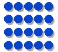 QOJOPU Calamite Frigorifero Calamite Potenti Piccole Mini, 20 Pezzi Rotonde Blu, Calamite per Lavagna Magnetica, Magneti Frigo, Magnete Potente, Calamita Frigo Decorative per Ufficio Scuola Casa Mappa
