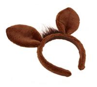 qokeeu Fascia per cosplay - Simpatico peluche orecchie di cavallo, fasce elastiche per capelli per feste - per feste di Capodanno - per spettacoli e celebrazioni