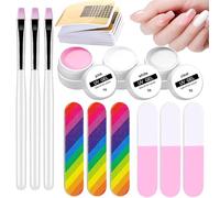 qokeeu Gel modellante per unghie | 3 colori manicure | Con gel di estensione e forme - Per uso quotidiano salone domestico principianti donne madri amiche e professionisti