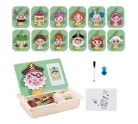 qokeeu Giocattolo magnetico | Gioco di mappatura educativo | Giochi di viaggio creativi con custodia per bambini a partire da 3 ragazze a casa asilo gioco