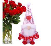 qokeeu Lot De 2 Nains De Saint-Valentin Gonk Décorations Mr. Et Mrs. En Peluche Faite À La Main Tomte Scandinave Pour La Saint-Valentin Décoration De Table Fantaisie