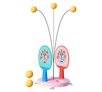 qokeeu Racchetto Allenamento Pong | Set Tennis Tavolo con Asta Elastica - Set di Palette Portatile per Esercizio Interno Esterno Casa Ufficio Palestra,Interno Esterno Casa Palestra Scuola