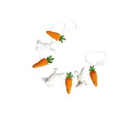 QOKLIYUI Diffondi la gioia pasquale con la decorazione natalizia a forma di coniglietto e carota, che può essere appesa ovunque tu voglia, come sfondo colorato per foto o come striscione pasquale.