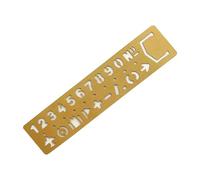 QOKLIYUI Modelli di lettere e numeri stencil in metallo di precisione Modelli di disegno di lettere e numeri stencil in metallo di facile lettura, Numeri d'oro