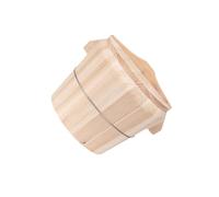 QOKLIYUI Secchiello per servire il riso con coperchio, secchiello per riso in legno lucidato a mano, utensile da cucina Per unico nel suo genere, in legno, con coperchio, Diametro superiore 24 cm