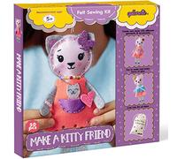 qollorette Imbottiti Feltro Animali Per Bambini, Gattina Lavoretti Creativi Per Bambini Fai Da Te Kit - Giochi Creativi Set Bricolage