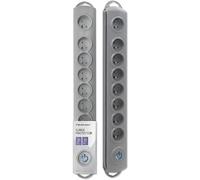Qoltec 50167 protezione da sovraccarico 8 presa(e) AC 230 V 1,8 m Grigio - Protezioni da sovraccarico (8 presa(e) AC, Tipo F, 230 V, 50 Hz, 16 A, 3680 W)
