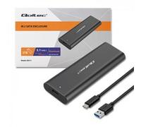 Qoltec 50312 M.2 SSD Enclosure Black USB 3.1 SATA III Alloggiamento USB 3.0