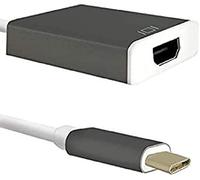 Qoltec 50427 USB 3.1 Tipo C a HDMI A Adattatore Nero/Bianco