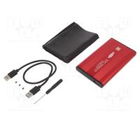 Alloggiamento disco rigido 51860: 2,5" PnP SATA III, USB 3.0 alluminio rosso ...