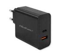 Qoltec 52380 Super Quick PD Charger| 1xUSB-C| 1xUSB| 65W| 5-20V| 1.5-3