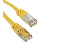 Qoltec Cat6, schermato FTP, 0,25 m-Cavo di Rete FTP, 0,25 m Cat6 F/UTP (FTP), RJ-45, RJ-45, m/m, Giallo