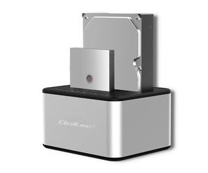 Qoltec Dockingstation für 2x HDD/SSD | 2.5"/3.5" SATA | USB 3.0 | Klonen