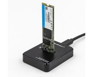 Qoltec Dockingstation für SSD-Laufwerke M.2 SATA/PCIe | NGFF/NVMe | USB 3.1