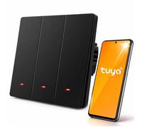Qoltec Inteligentny 3-kanałowy włącznik wyłącznik światła | Wi-Fi | Timer | Tuya