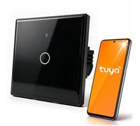 Qoltec Inteligentny dotykowy 1-kanałowy włącznik wyłącznik światła | Wi-Fi | Tim