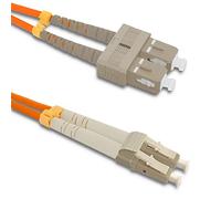 Qoltec Optic PATCHCORD SC/UPC - LC/UPC | MULTIMODE | 50/125 | OM2 | Duplex | 1M