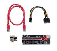 Qoltec Riser PCI-E 1x - 16x | USB 3.0 | Version 009S Plus | SATA / PCI-E 6-Pin