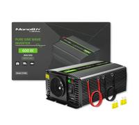 Qoltec Spannungswandler Monolith | 300W | 600W | 24V auf 230V | Reiner Sinus