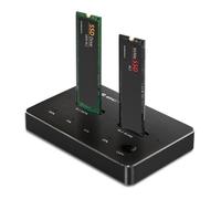 Qoltec SSD-M.2-Dockingstation für M.2 | NVMe | SATA | USB-C | DUAL 2 x 2TB