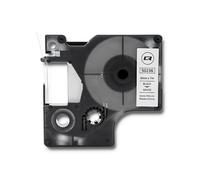 Qoltec Taśma do DYMO D1 43613 | 6mm x 7m | Weiß/Schwarzer Aufdruck