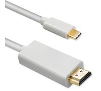 Qoltec USB-3.1-Kabel Typ C Stecker/HDMI-A-Stecker | 4K | Alternate Mode | 1 m