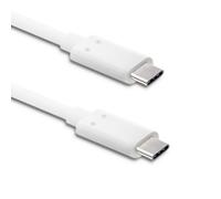 Qoltec USB-3.1-Typ-C-Kabel, Stecker Typ C, 1m, Weiß