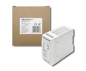 Qoltec Zasilacz auf DIN-Schiene, 60 W, 24 V, 2,5 A, weiß, Slim